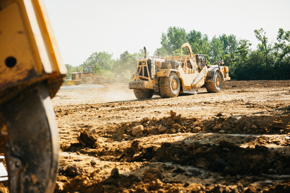 Excavation equipment on site