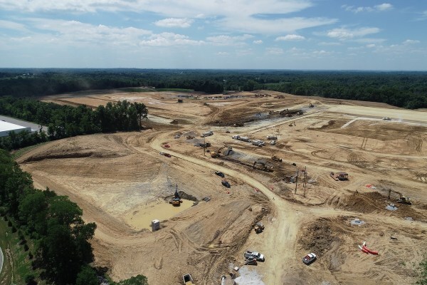Mass excavation site